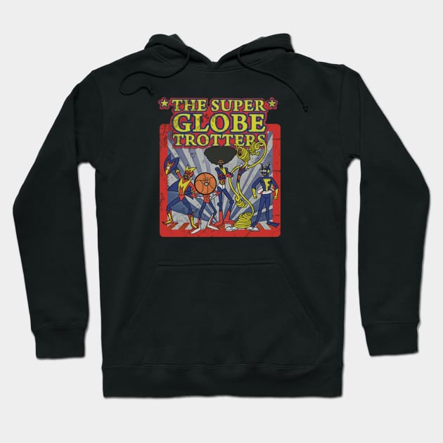 Cartoon Super Hero Basketball Team Hoodie by Tricera Tops